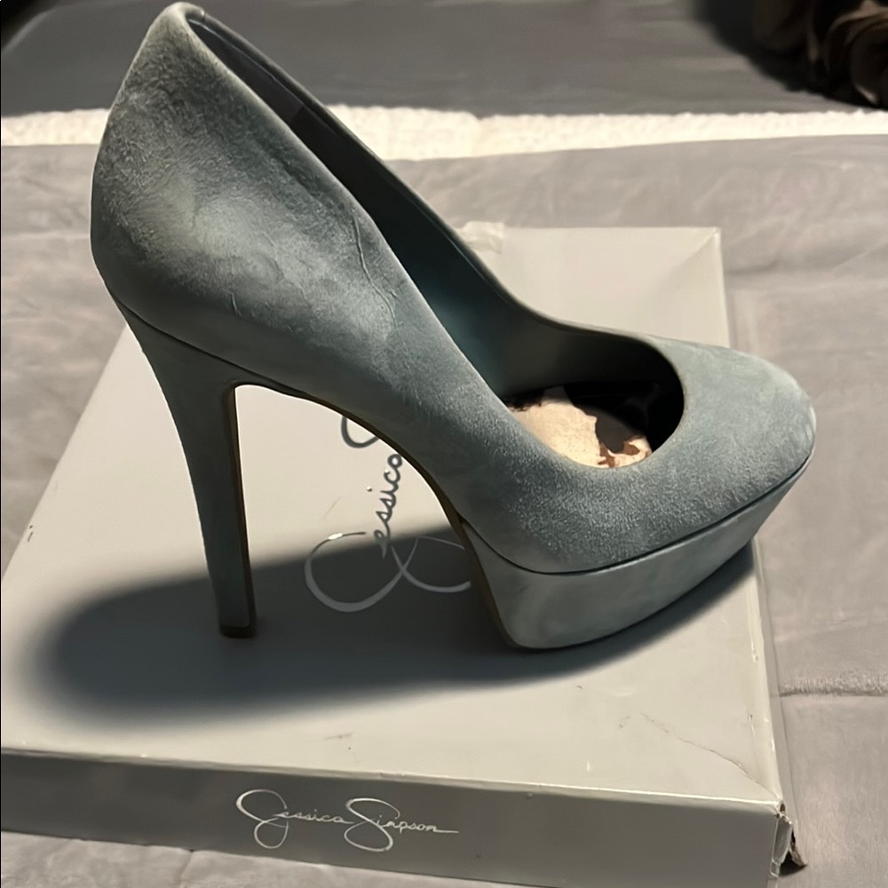 Jessica Simpson Women's Blue Platform Heels